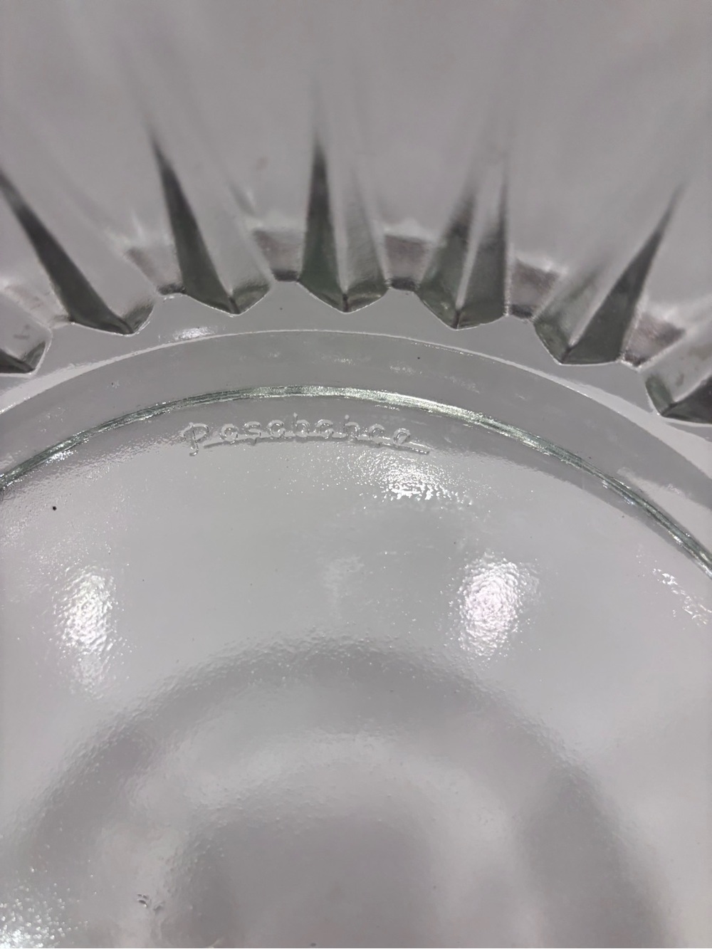 Vintage Turkish Pasabache Clear Glass Bowl With Ribbed Design VL5177 - Picture 3 of 7